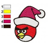 Angry Birds Santa Hat Embroidery Design